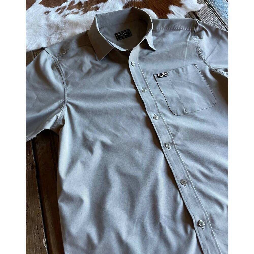 NEW KIMES linville short sleeve shirt in sage - Picture 2 of 2